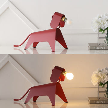 Rover 10" Modern Industrial Iron Canine LED Kids' Lamp - JONATHAN Y